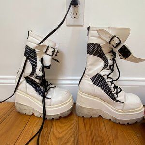 Knee High Demonia Platform Shaker Boots